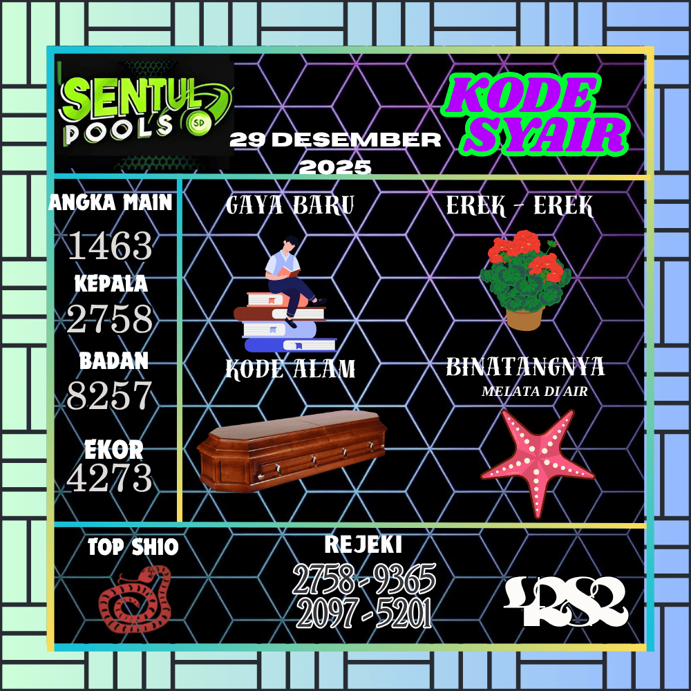 Kode Syair Sentul Pools - Desember 2025 
