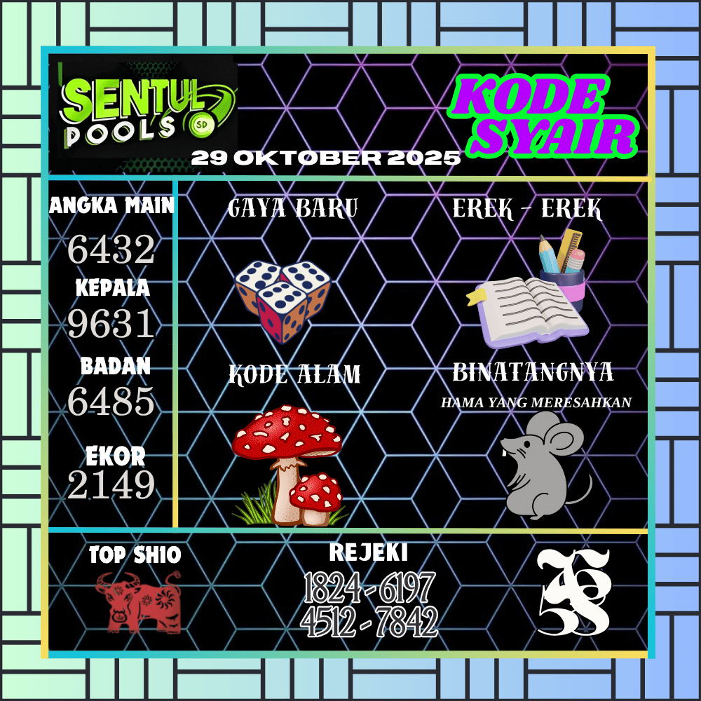 Kode Syair Sentul Pools - Oktober 2025