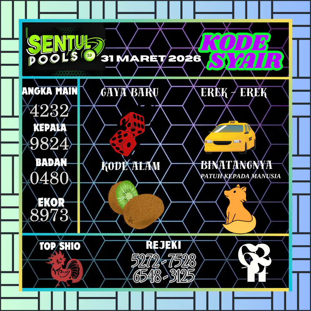 Kode Syair Sentul Pools Maret 2026
