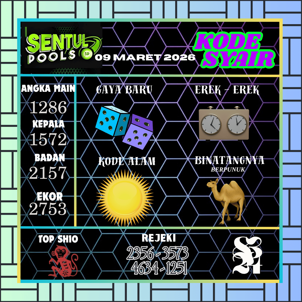 Kode Syair Sentul Pools Maret 2026