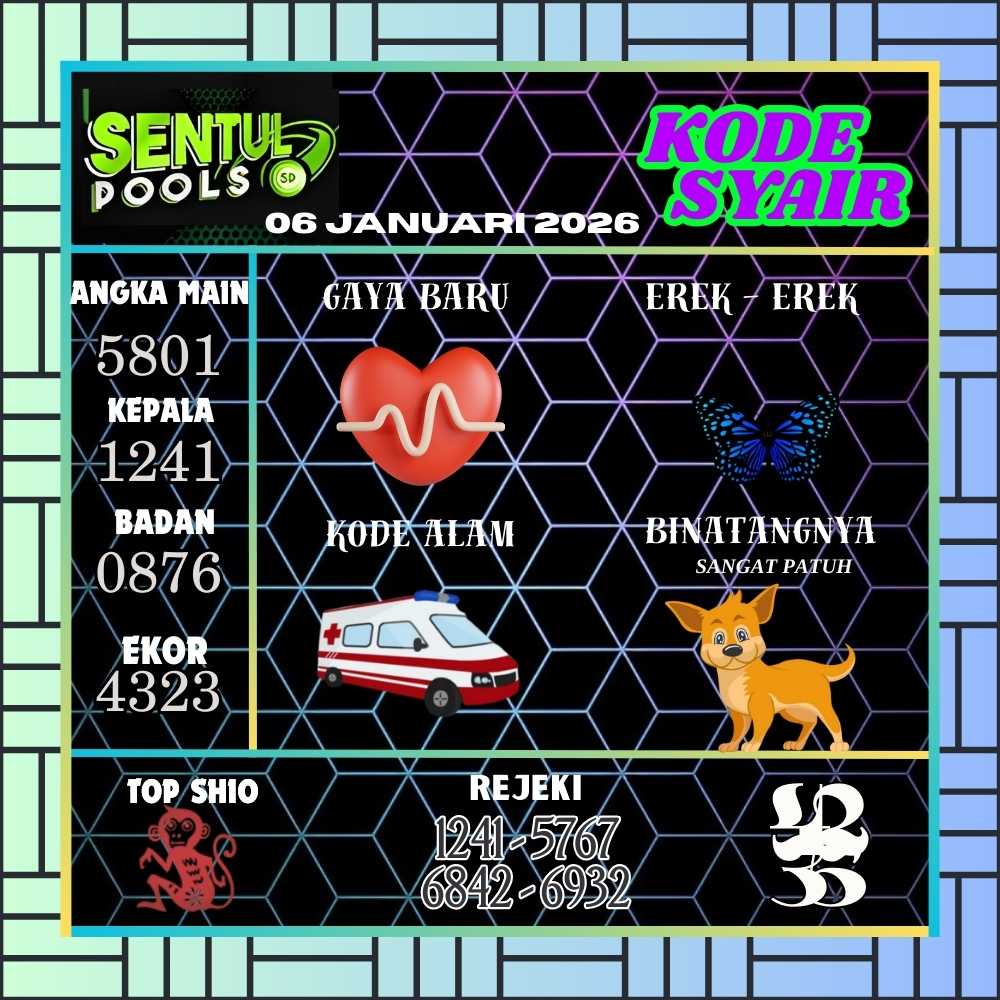 Kode Syair Sentul Pools 06 Januari 2026