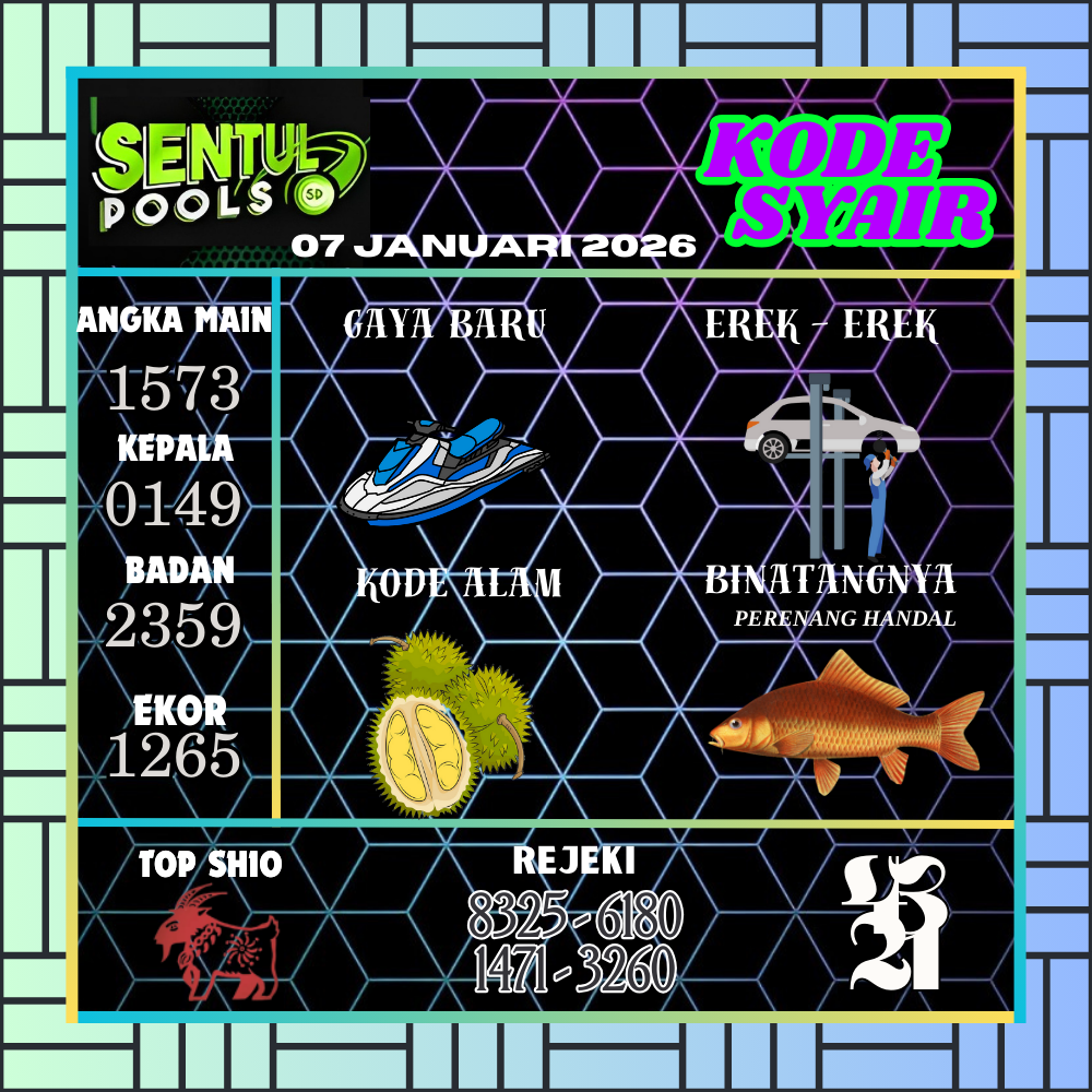 Kode Syair Sentul Pools  Januari 2026