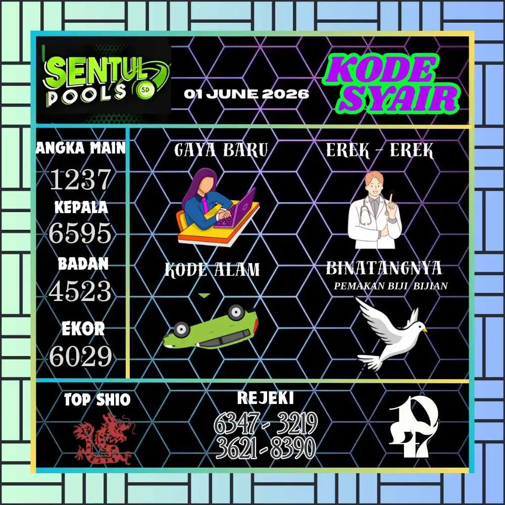 Kode Syair Sentul Pools Juni 2026
