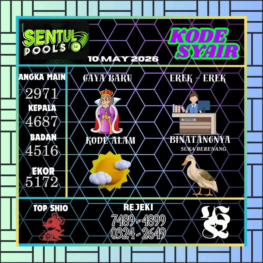 Kode Syair Sentul Pools Mei 2026
