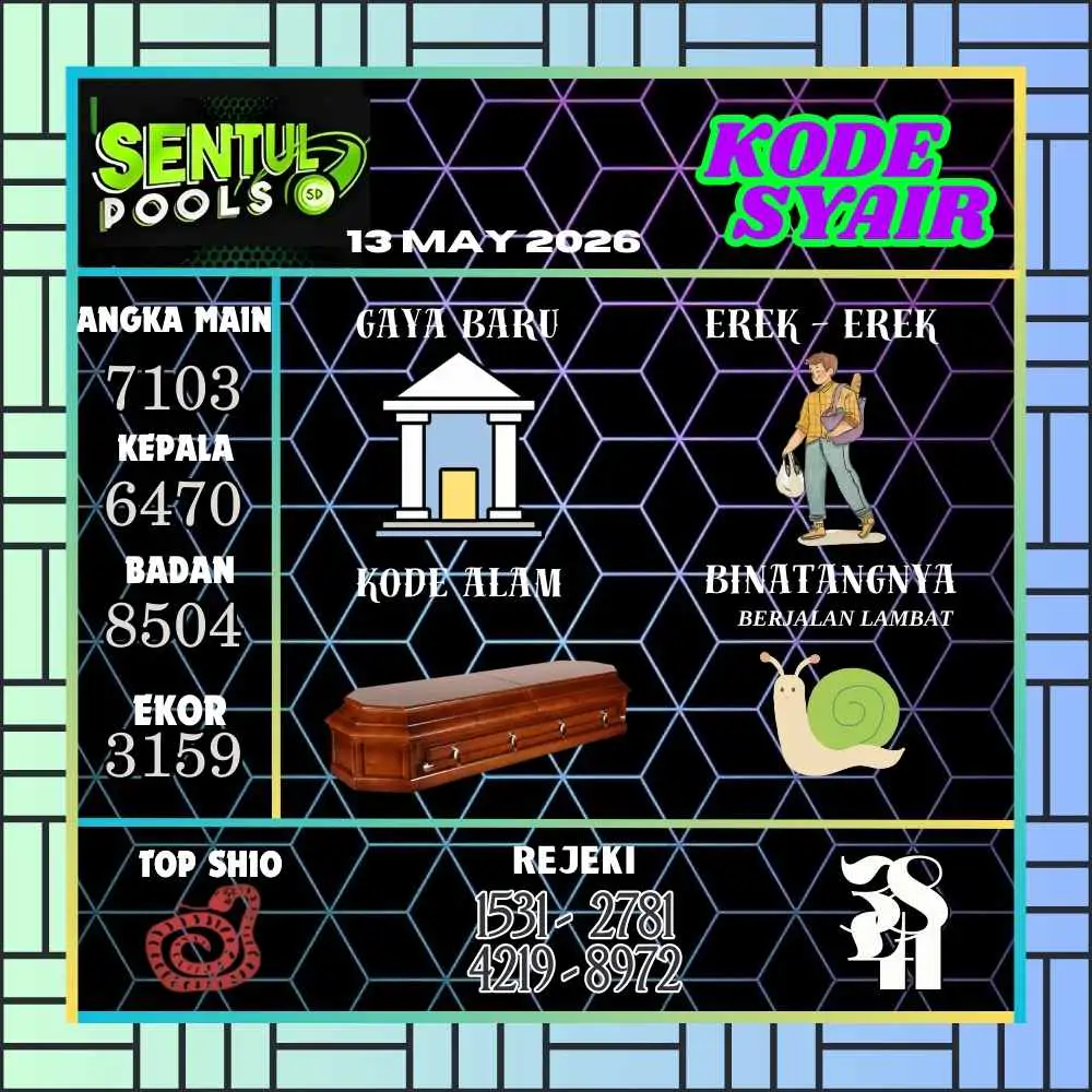 Kode Syair Sentul Pools Mei 2026
