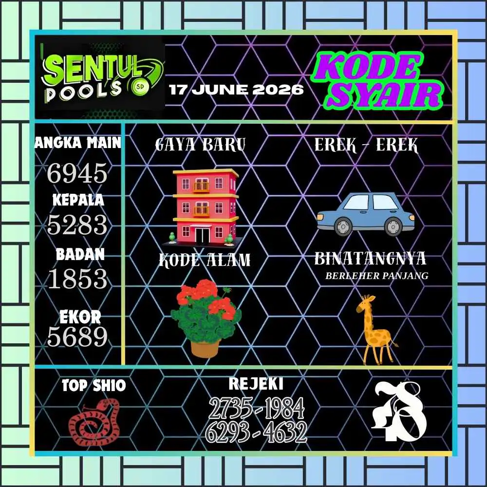 Kode Syair Sentul Pools Juni 2026
