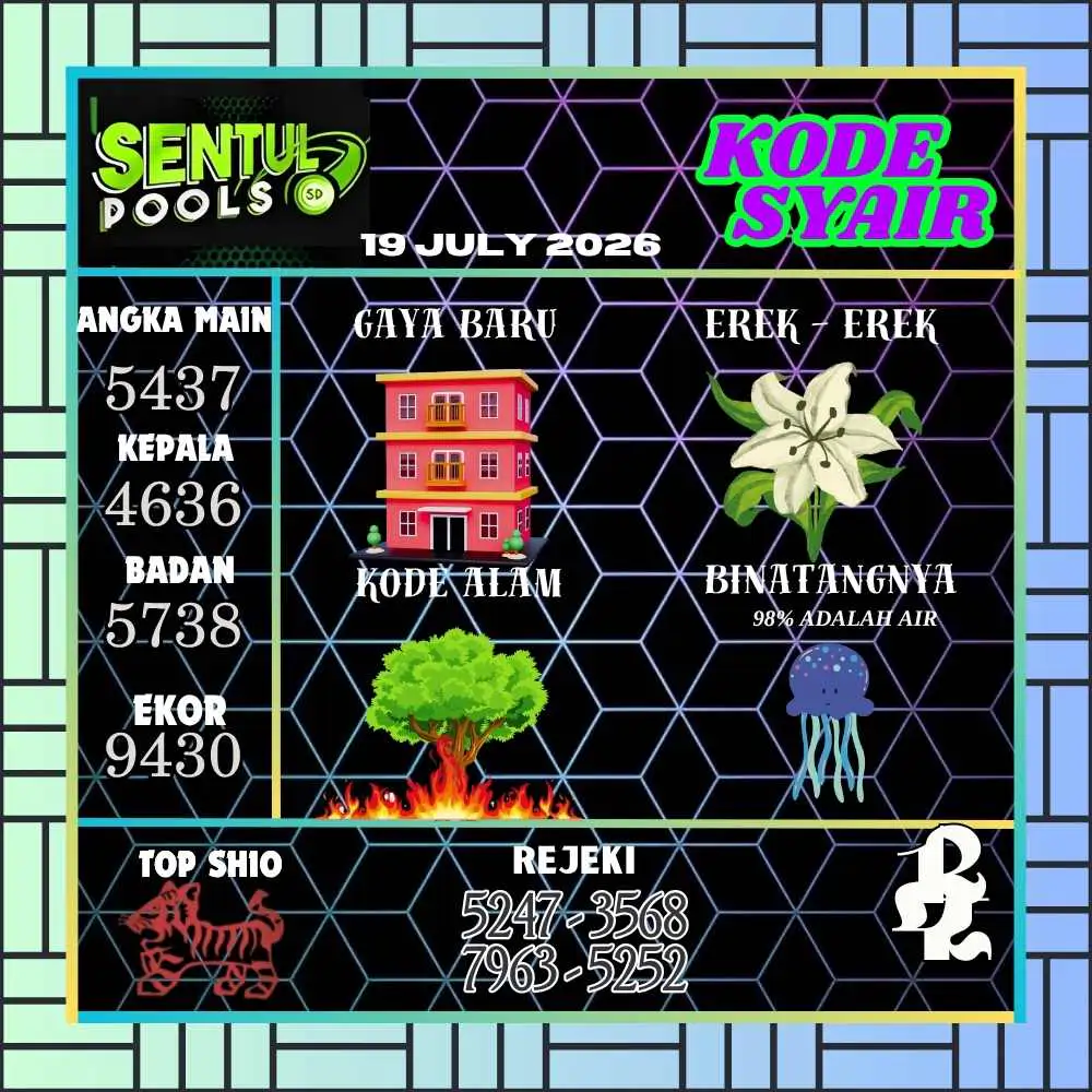 Kode Syair Sentul Pools Juli 2026
