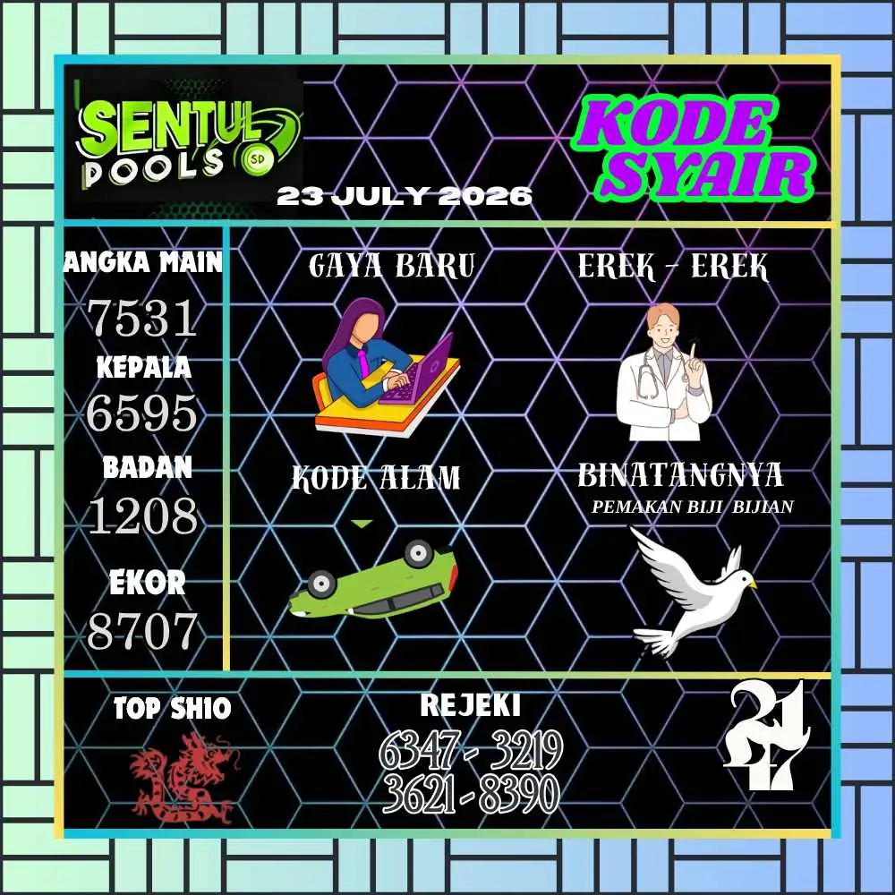 Kode Syair Sentul Pools Juli 2026
