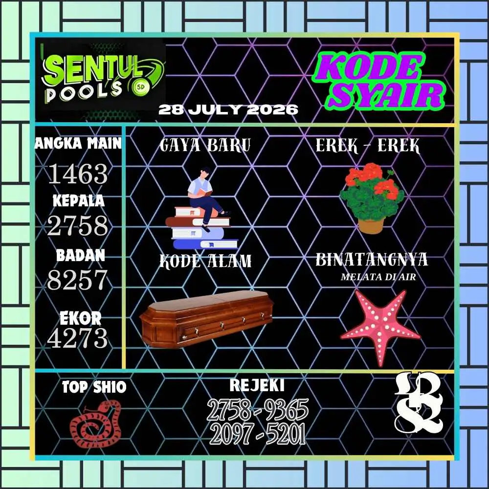 Kode Syair Sentul Pools Juli 2026

